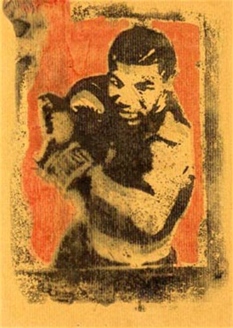 While we don't know the details of the final agreement, we do know the artist walked away with a smile on his face. Mike Tyson Stencil