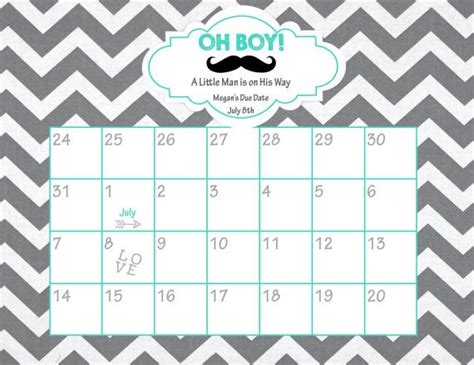 Well you're in luck, because here they come. Printable Due Date Calendar // Baby Shower Game // Guess the Date // Baby Boy // Teal and grey ...
