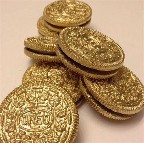 Edible gold - oreo cookies | Silver and Gold | Pinterest | Coins