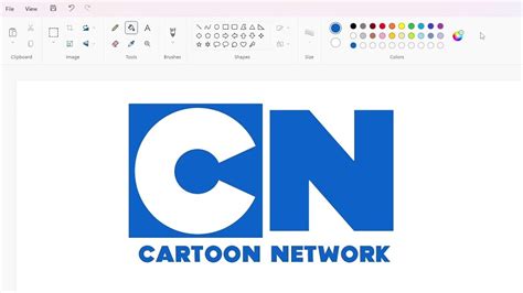 How To Draw The Blue Cartoon Network Logo Using Ms Paint How To Draw