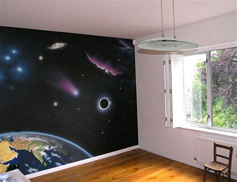 Space Galaxy Wall Paintings Kids Room Murals Bedroom Murals Kids