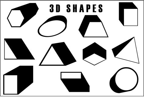 Black And White 3d Shapes