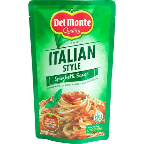 Del Monte Italian Style Spaghetti Sauce 900g Pasta Sauces Walter Mart