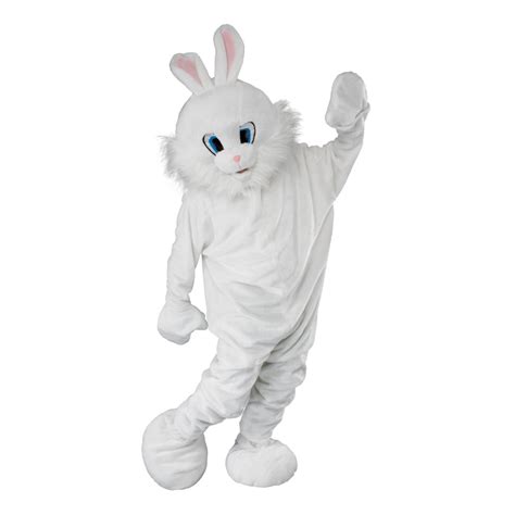Adults White Bunny Mascot Costume Bunny Fancy Dress Mascot Costume