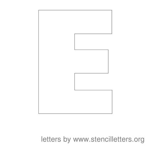 12 Inch Stencil Letter Uppercase E Letter Stencils Printable