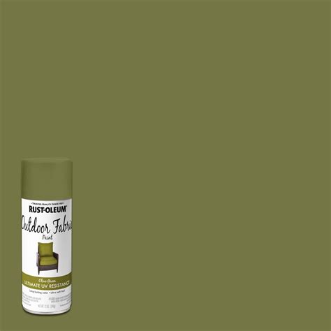 Rust Oleum 12 Oz Olive Green Outdoor Fabric Spray Paint 352117 The