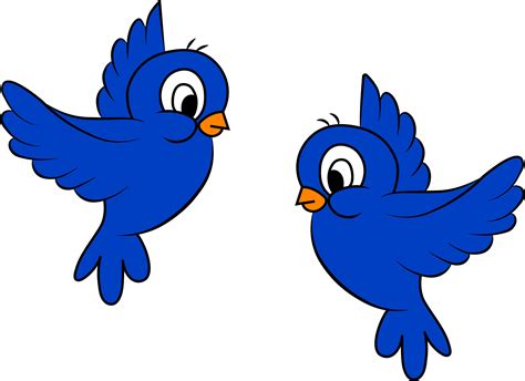 Custom Birds Cartoon Birds Blue Birds Layered Birds Etsy