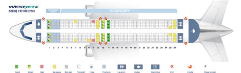45 Seat Plan For Boeing 737 800 Jet