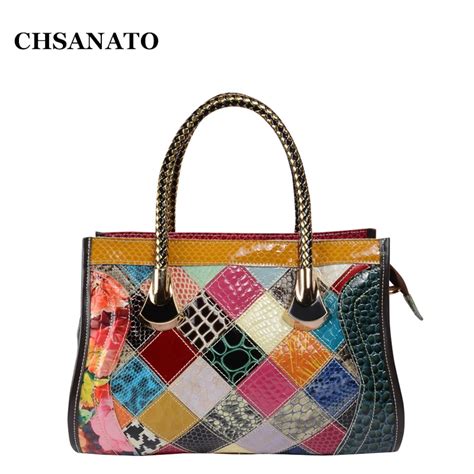 Chsanato Stylish Patent Leather Ladies Bags Colorful Designer Handbags