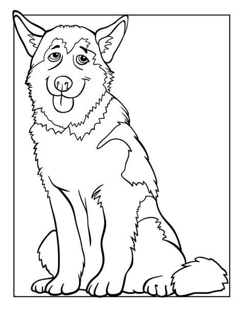 Siberian Husky Pages Advanced Coloring Pages
