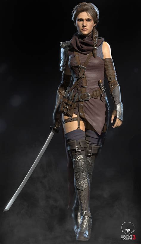 Assassin Warrior Woman Fantasy Female Warrior Character Portraits