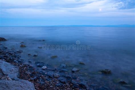 Night Baikal Stock Photo Image Of Water Steep Hill 11483850