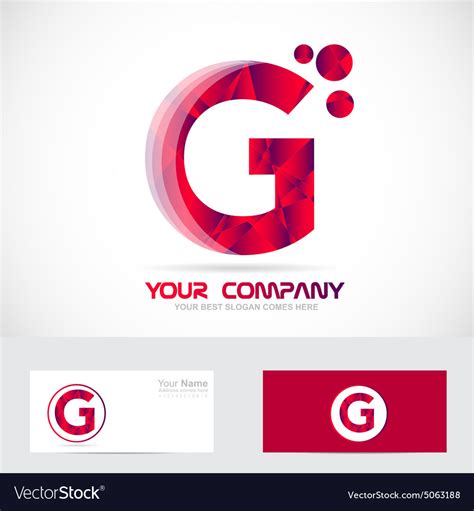 Letter G Red Logo Royalty Free Vector Image Vectorstock