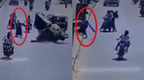 Video Woman In Hyderabad Walks Away Unconcerned After Causing Accident