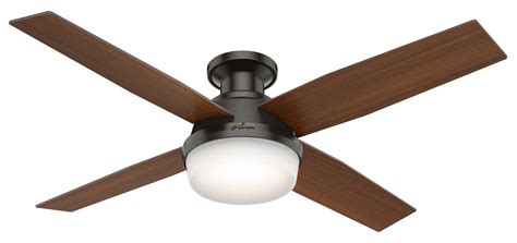 Hunter Dempsey Low Profile With Light 52 Inch Ceiling Fan With Remote