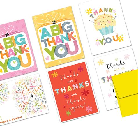 72 Thank You Note Cards A Big Thank You Blank Cards Yellow