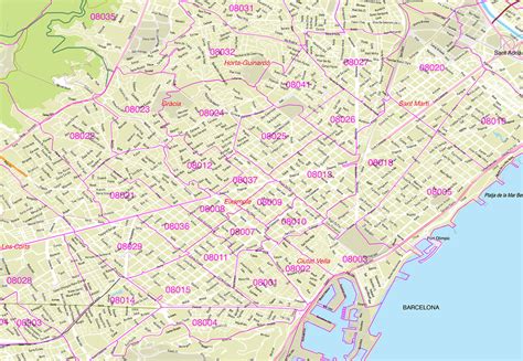 Mapa Del Área Metropolitana De Barcelona