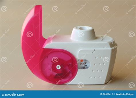 Inhaler Against Asthma On Blue Background Copd Royalty Free Stock Image
