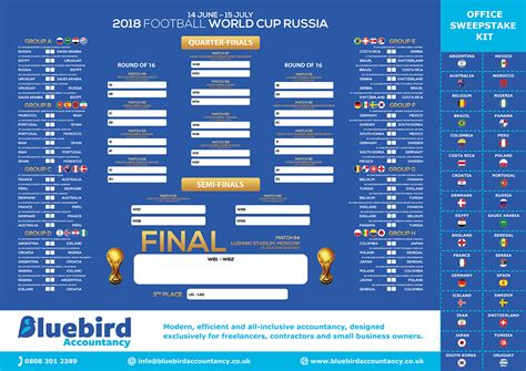 Free World Cup 2018 Wall Chart For Russia Bluebird Accountancy