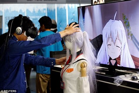 Gamers At Tokyo Game Show Fondle Mannequins That Turn Into Virtual Characters Well Its Not