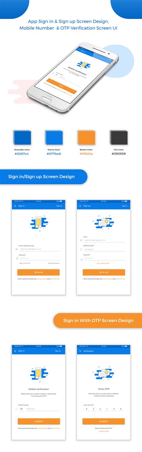 Loginsign Up Ui Design Inspiration For Mobile Apps On Behance