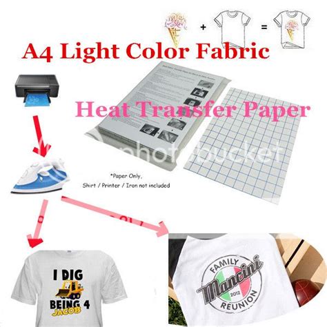 T Shirt Laserinkjet Iron On Heat Print Transfer Paper For Light Color