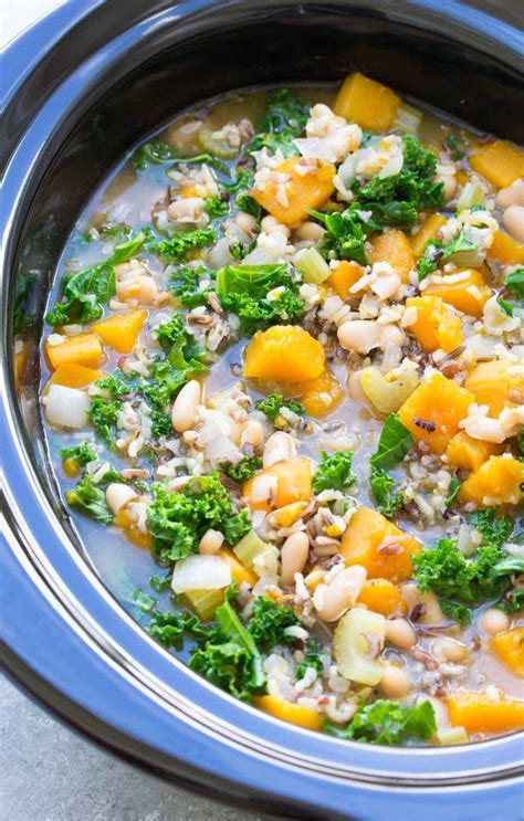 Slow Cooker Wild Rice Vegetable Soup This Healthy Crock Pot Soup Is