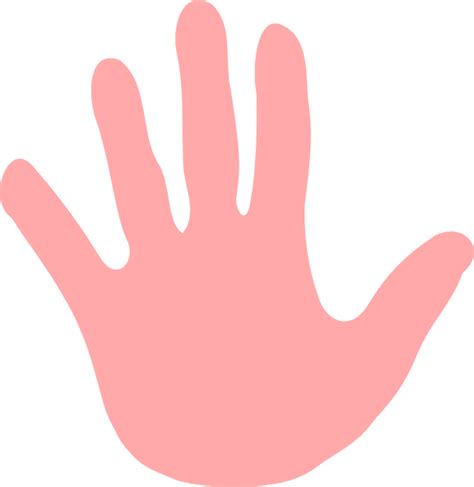 Handprint Clipart Pink Handprint Clip Art At Clker Hand Clip Art The Best Porn Website