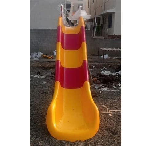 Straight Slide Red And Yellow 8 Feet Frp Playground Slides For Park