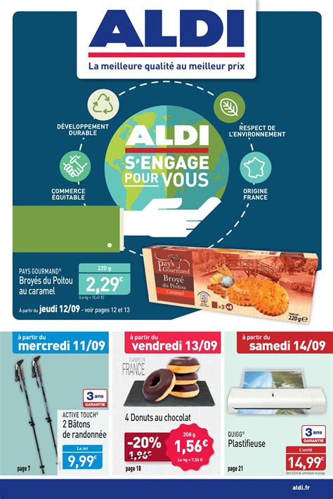 Aldi provides grocery products ranging from whole grain bread to ready meals. Aldi Catalogue actuel 09.09 - 15.09.2019 - catalogue-24.com