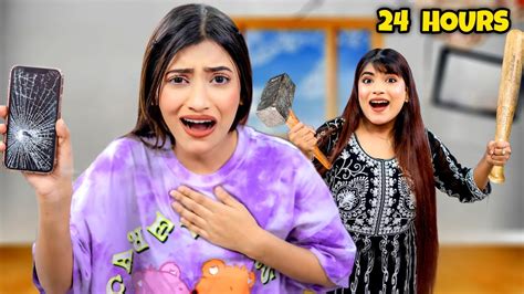 Irritating Samreen Ali For 24 Hours Challenge She Cried 😭 Mahjabeen Ali Youtube