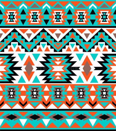 Seamless Colorful Navajo Pattern Stock Illustration Navajo Pattern