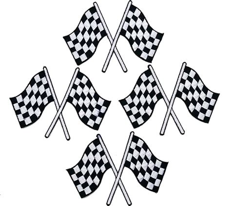 Clickemb Checkered Flag Iron On Patch Racing Iron On Patch