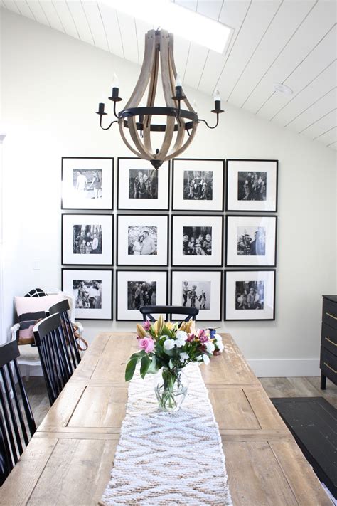 Framed prints, canvas, fine art, wall décor IKEA Gallery Wall in a modern farmhouse dining room ...