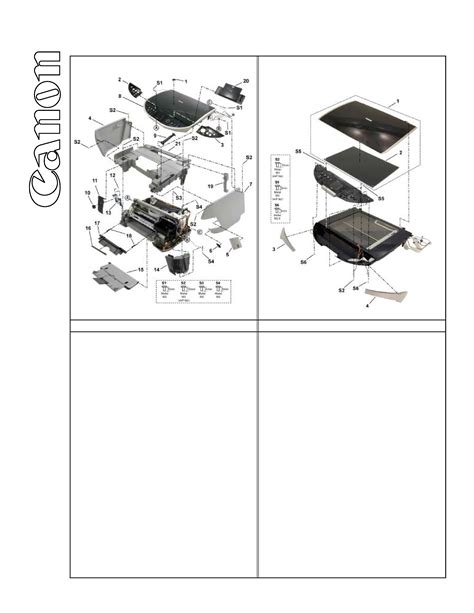 Canon Pixma Mp500 Parts Catalog Immediate Download
