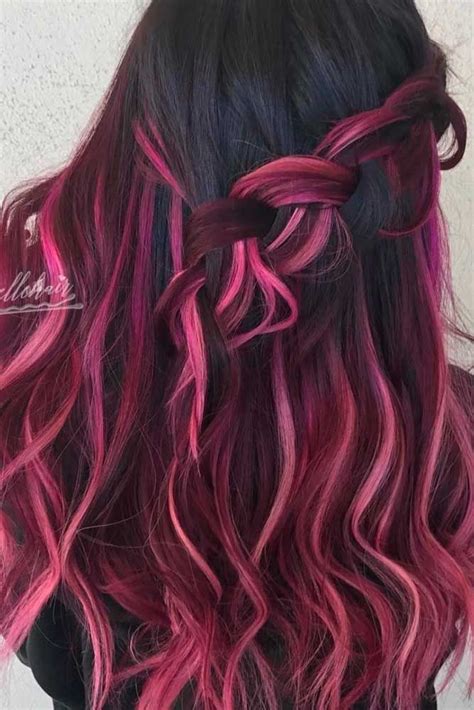 Pin By Kiran On Saç Modelleri Brown Hair With Pink Highlights Brown