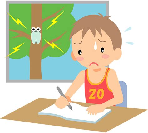 Boy Is Doing Homework In Summer Clipart Free Download Transparent Png