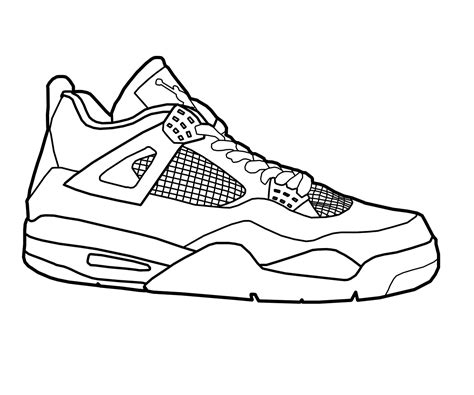 Air Jordan Shoes Coloring Pages Coloring Home