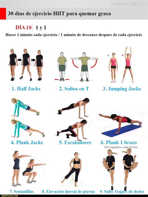 Reto De 30 Días De Ejercicios Hiit Quema Grasa Día 10 Ejercicio