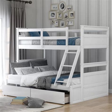 Mapps Twin Over Full 2 Drawer Solid Wood Standard Bunk Bed By Harriet