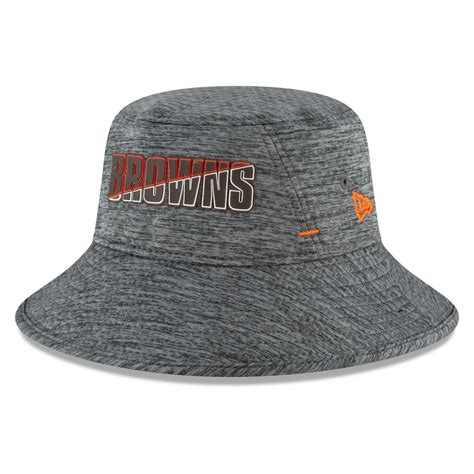 Mens New Era Graphite Cleveland Browns 2020 Nfl Summer Sideline Bucket Hat