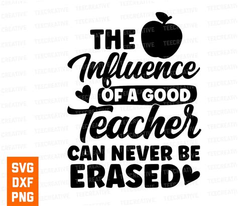 The Influence Of A Good Teacher Svg Teacher Appreciation Svg Etsy