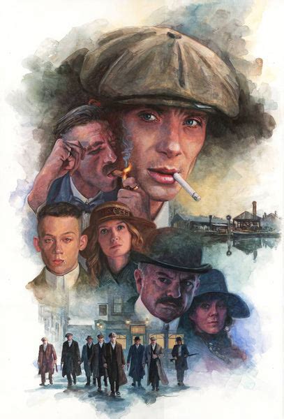 Peaky Blinders Netflix Tv Show Illustrated Fan Art Poster Posters By Vendy Buy Posters