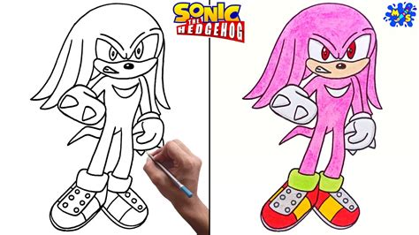 How To Draw Super Knuckles From Sonic The Hedgehog Youtube
