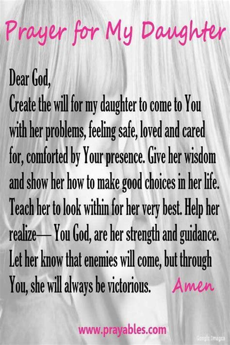 Awesome Prayer For Your Daughters Prayers For My Daughter Daughter Quotes To My Daughter