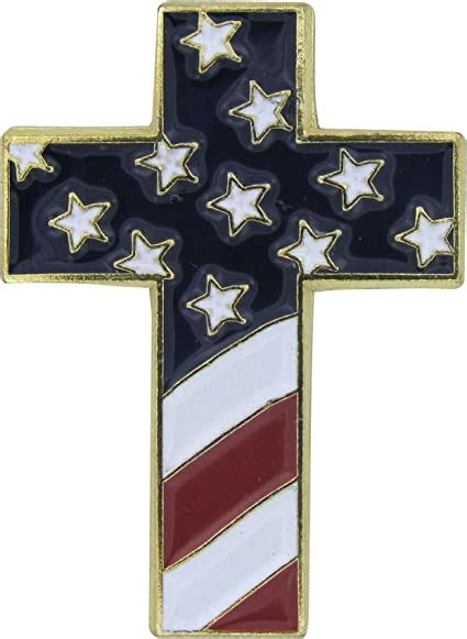 Us Flag Store Christian Cross Special Design Pin Con Bandiera Usa