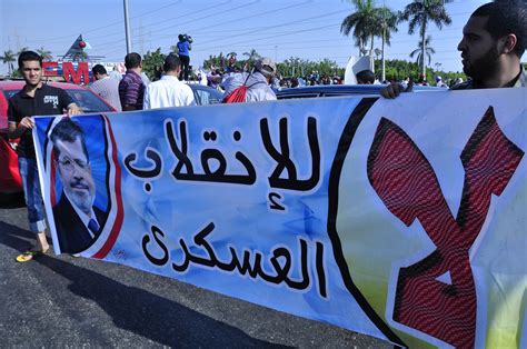 in pictures morsi supporters protest outside the media city daily news egypt