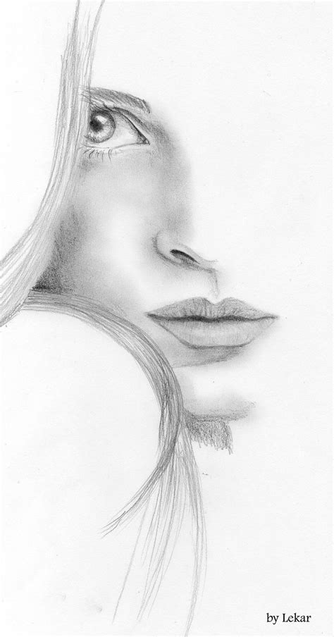 Side Profile Face Sketch At Explore Collection Of