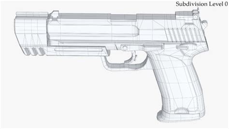 3d Model Gun Usp45 Match 