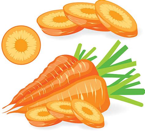 Carrot Slice On White Illustrations Royalty Free Vector Graphics
